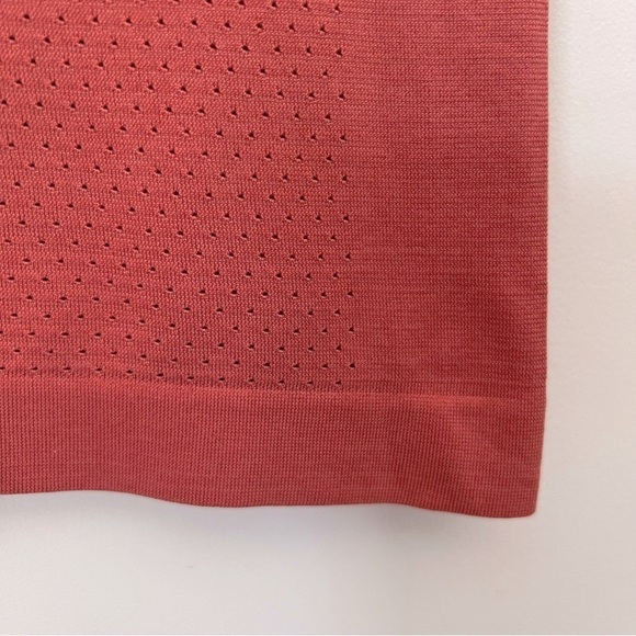 Lululemon Breeze By Short Sleeve Spell Out Vent Athletic Tee Rustic Coral 6 - Picture 7 of 11